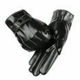 thumbnail image 1 of Men‘S Warm Gloves Touch Screen Thickened Faux Leather Pu, 1 of 7