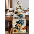 thumbnail image 2 of Retro Rooster Burlap Cotton Table Runner 16x72 Inches Long, Sunflower Animals Checkered Farmhouse Farmhouse Table Runners, Outdoor Dining Tablecloths Decor for Baby Shower/Party/Wedding, 2 of 6