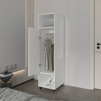 Newboti Furniture Summit Wardrobe in melamine with mirror,door and open storage 31301
