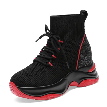 

Non-Slip High Top Sneakers Women‘s Lift Fashion Sneakers Thermal Sneaker Boots