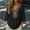 Black, variant on linen blouses for women Breathable Embroidered Top V Neck 3/4 sleeve Hawaiian Shirts Casual Cottagecore Summer T Shirt Breathable Top summer tops for women Beige L