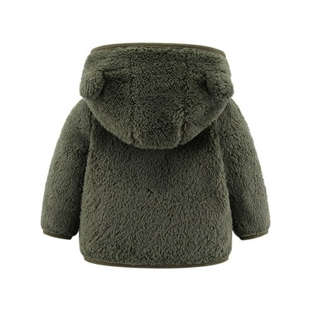 

Cathalem Puffy Hunting Jacket Newborn Infant Baby Girls Boys Jacket Bear Ears Hooded Children s Padded Jacket Fashion Print Outerwear Army Green 18-24 Months
