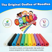 2 Pack Oodles Monster 55 Inch x 3.5 Inch Jumbo Swimming Pool Noodle Foam Multi-Purpose (Yellow)