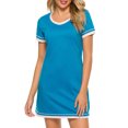 thumbnail image 1 of Vestido de tumbona para mujer, camisones sueltos de manga corta, pijamas para descansar Irfora Vestido, 1 of 7