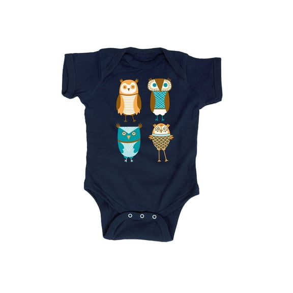 Instant Message - 4 Owls-Toddler Baby One Piece