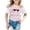White, variant on XEGLSBU Girls Shirts Size 14 Trendy Girls Casual Short Sleeve T Shirt with Prints Loose Fit Round Neck Top for Back to School Light Blue Size 130
