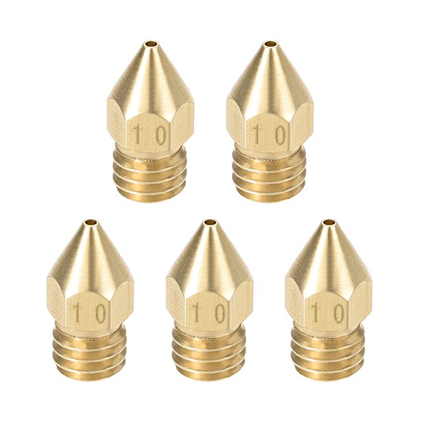 Boquilla de impresora 3D de 1 mm, compatible con cabezal de extrusión MK8, para filamento de 1.75 mm, 5 piezas