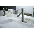 thumbnail image 2 of Saga Series Single Hole Single-Handle Low-Arc Bathroom Faucet in Brushed Nickel, 2 of 5