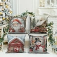 thumbnail image 6 of Dashan Christmas Throw Pillow Covers 18x18 4 PCS Santa Claus Snownman Couch Cushion Pillowcases for Bedroom Home Decor, 6 of 6