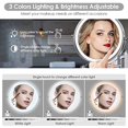 thumbnail image 3 of Espejo de Maquillaje Iluminado Montado en Pared Versión de Base Mejorada Recargable Rocollos, 3 of 3