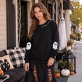 thumbnail image 5 of KimSoong Women's Halloween Sweatshirt Spooky Season Ghost Graphic Crew Neck Pullover, 5 of 11