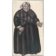 thumbnail image 2 of Sergey Yurievich Sudeikin 15x24 Gold Ornate Framed and Double Matted Museum Art Print Titled - Old Woman Holding Keys, 2 of 4