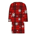thumbnail image 7 of HUJlwoi Womens Christmas Robe Printed Long Sleeve Bathrobe Zipper Front House Coat Lounge Comfortable Sleepwear with Pockets, 7 of 7