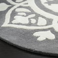 thumbnail image 3 of SAFAVIEH Bella Gabriel Abstract Wool Area Rug, Dark Grey/Ivory, 5' x 5' Round, 3 of 8