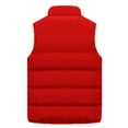 thumbnail image 3 of Krdevn Men Women Autumn and Winter Casual Solid Color Zipper Collar Sleeveless Cotton Padded Vest Top Features,M, 3 of 3