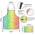 thumbnail image 3 of Pioneer Flower Floral Print Pattern Cotton Linen Apron with Pockets, Waterproof Adjustable, 33x27 Inch for Kitchen, Gardening, BBQ, Salon, 3 of 6
