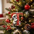thumbnail image 4 of Penguin Letter Christmas Ornament,2D Personalized Initial Hanging Ornament for Christmas Tree,DIY Xmas Decor,Holiday Gift for Family,Friends(T), 4 of 7