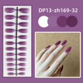 thumbnail image 4 of 24Pcs Women Bright Manicure Wearable Solid Color Fake Nails Press-on Nails Detachable Long Round False Nails TZ-297, 4 of 8