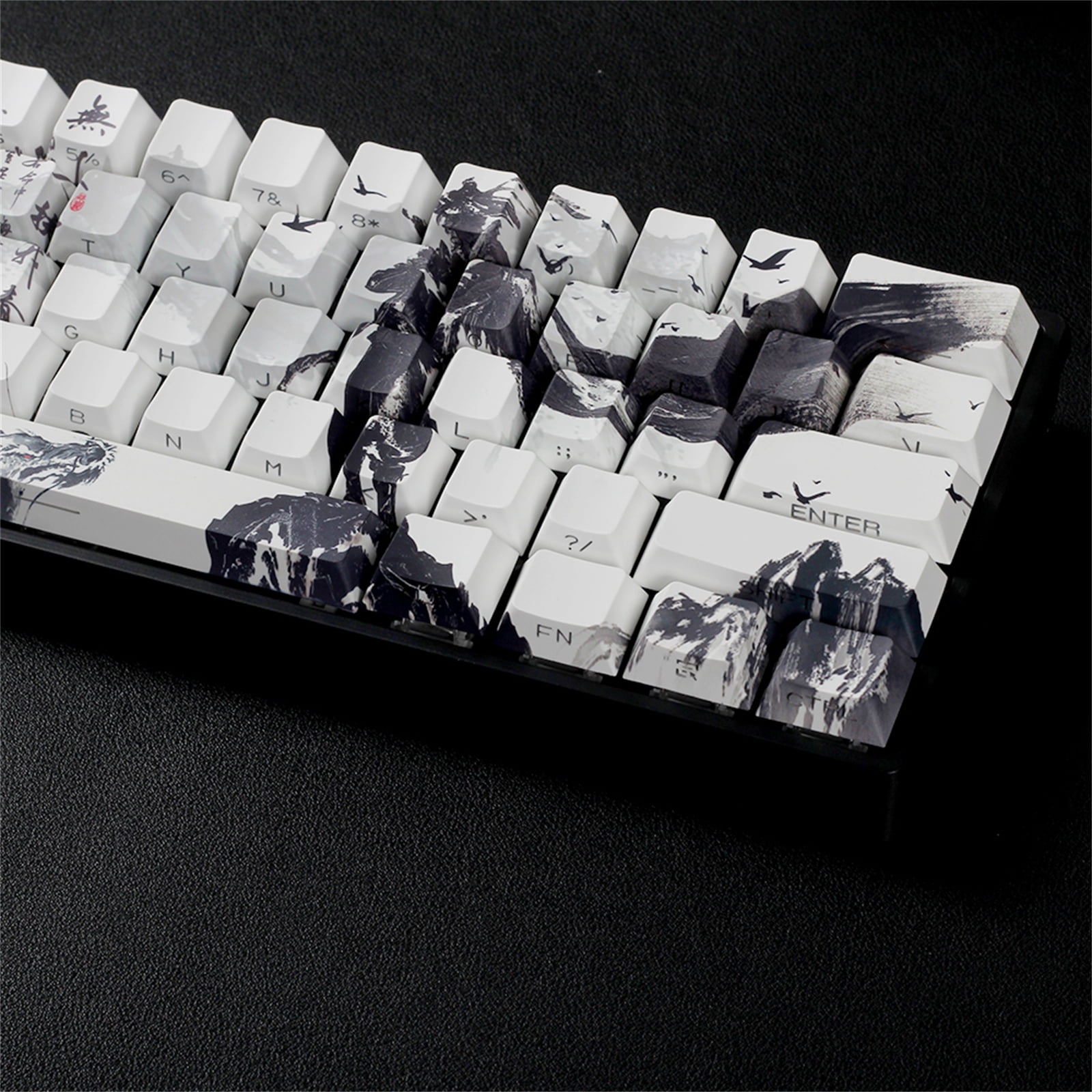 PBTs Keycaps Original Profile Dyes Sublimations Side Printing Keycaps For 60% 68% Mechanical Keyboards