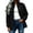 Black(Jackets), variant on Women's Lightweight Stand Collar Windbreaker Jackets, Casual Solid Zip-Up Bomber Coat with Elastic Cuffs