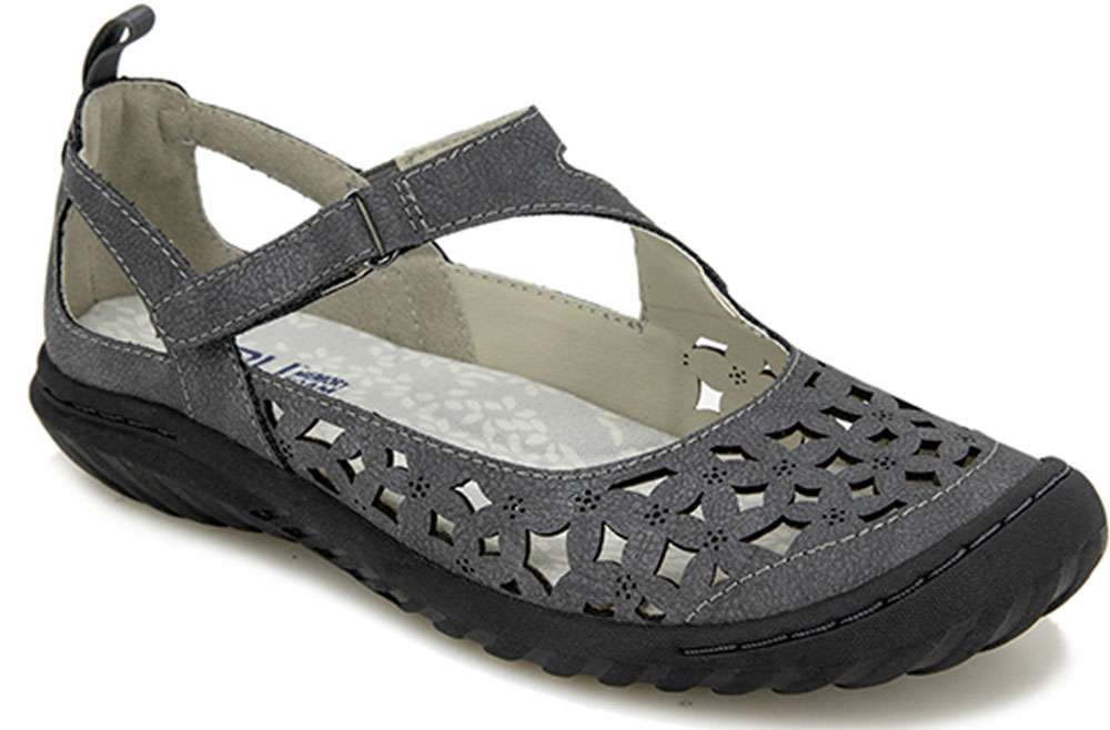 Womens JBU by Jambu BelleRose Shoe Size 11 Charcoal Slip Ons