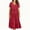 Wine, variant on Women's Summer Plaid Maxi Dresses Casual Floral Short Sleeve V Neck Boho Beach Vacation Swing Dress with Pockets Wine XL(XL)