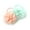Blush Pink / Mineral Ice, variant on Baby Girl Rounded Petal Chiffon Flower Nylon Elastic Headbands Set 2pcs - Large - White / Black