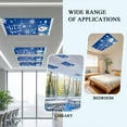thumbnail image 6 of 2 Pack Christmas Snowman Fluorescent Light Covers for Ceiling Lights Winter Showflake Blue Magnetic Ceiling Light Covers Overhead Light Filters for Office Classroom Home, 6 of 9