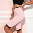 thumbnail image 3 of Stamzod Leggings for Women Tummy Control Lace Patchwork Slim Fit Yoga Pants Women Knee Length High Waisted Leggings Pink XL, 3 of 7