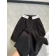 thumbnail image 2 of Pantalones rectos plisados negros de estilo urbano de cintura alta informales, moda coreana, pantalones holgados de pierna ancha Y2K para mujer, ropa femenina, 2 of 6
