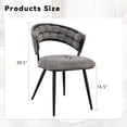 thumbnail image 4 of Toauuo Set of 2 Velvet Dining Chairs - Black Legs Modern Upholstered Accent Chairs for Dining Room/Kitchen, 4 of 19