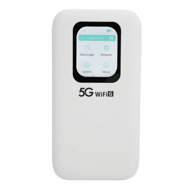 Hotspot Móvil 5G, Dispositivo Wifi De Viaje WiFi 6 2,77 Gbps Descarga De Alta Velocidad Con Ranura Para Tarjeta Nano SIM Para Viajes