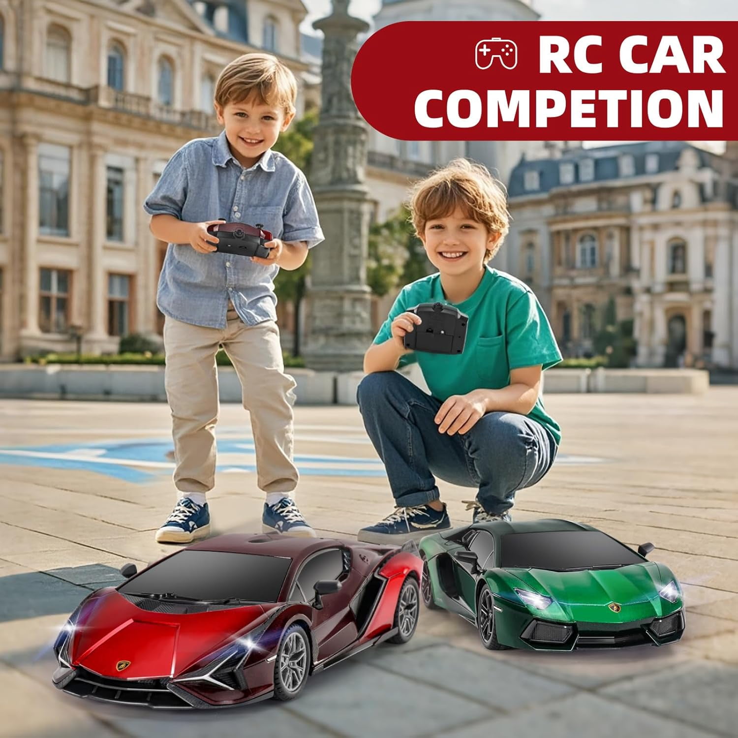 Miebely Lamborghini RC Car - 1:24 Scale Lambo Toy Car 3.7V 500mAh, Sián Fast Remote Control Car for Boys 8-12, Rc Race Car Model Birthday Gifts for Kids Adults Boys Girls Age 6-12 Year Old