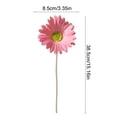 thumbnail image 3 of Pink Gerbera Flower, Real Touch Artificial Faux Daisy with Bendable Stalks, Soft Floral Arrangement, Sweet Decor for Home Wedding Party Vase Table Ornament, 15.16*3.35in, 3 of 6