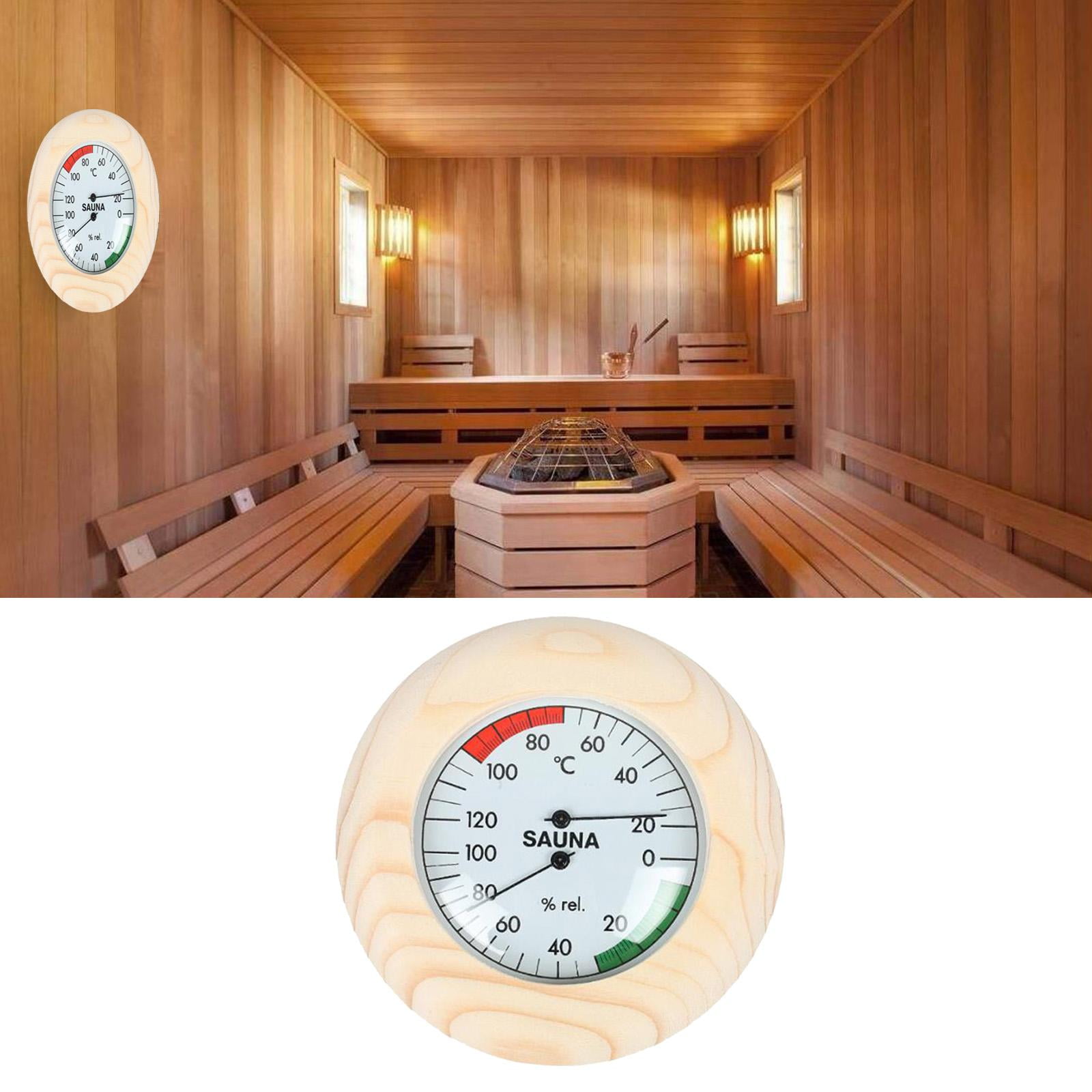 Thermometer & Modern Wooden Hygrothermograph 