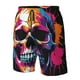 thumbnail image 4 of Fotbe Colorful Skull Trajes de Baño Estampados para Hombre, Shorts de Verano de Secado Rápido, Ropa de Playa, Bañadores-XX-Large, 4 of 6