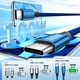 thumbnail image 4 of Cable USB C 3 en 1 de Firsting, carga rápida, 100 W, paquete de 2 unidades, 152 cm, 4 of 7