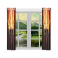 thumbnail image 3 of MKHERT Burning Skull Window Curtain Kitchen Curtains Window Treatments 26x39 inch,Set of 2, 3 of 3