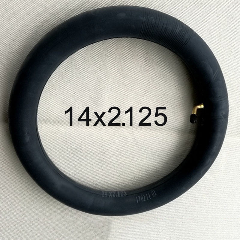 14x2.125/2.50 Butyl Rubber Inner Tube with a Bent Valve Stem for