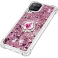 thumbnail image 6 of Samsung Galaxy A22 4G Case (Not 5G),Creativity Clear Quicksand Glitter Flowing Liquid Floating Soft TPU Case w/Stand Bling Diamond Sparkle Phone Cover for Samsung Galaxy A22 4G  Rose Gold, 6 of 7