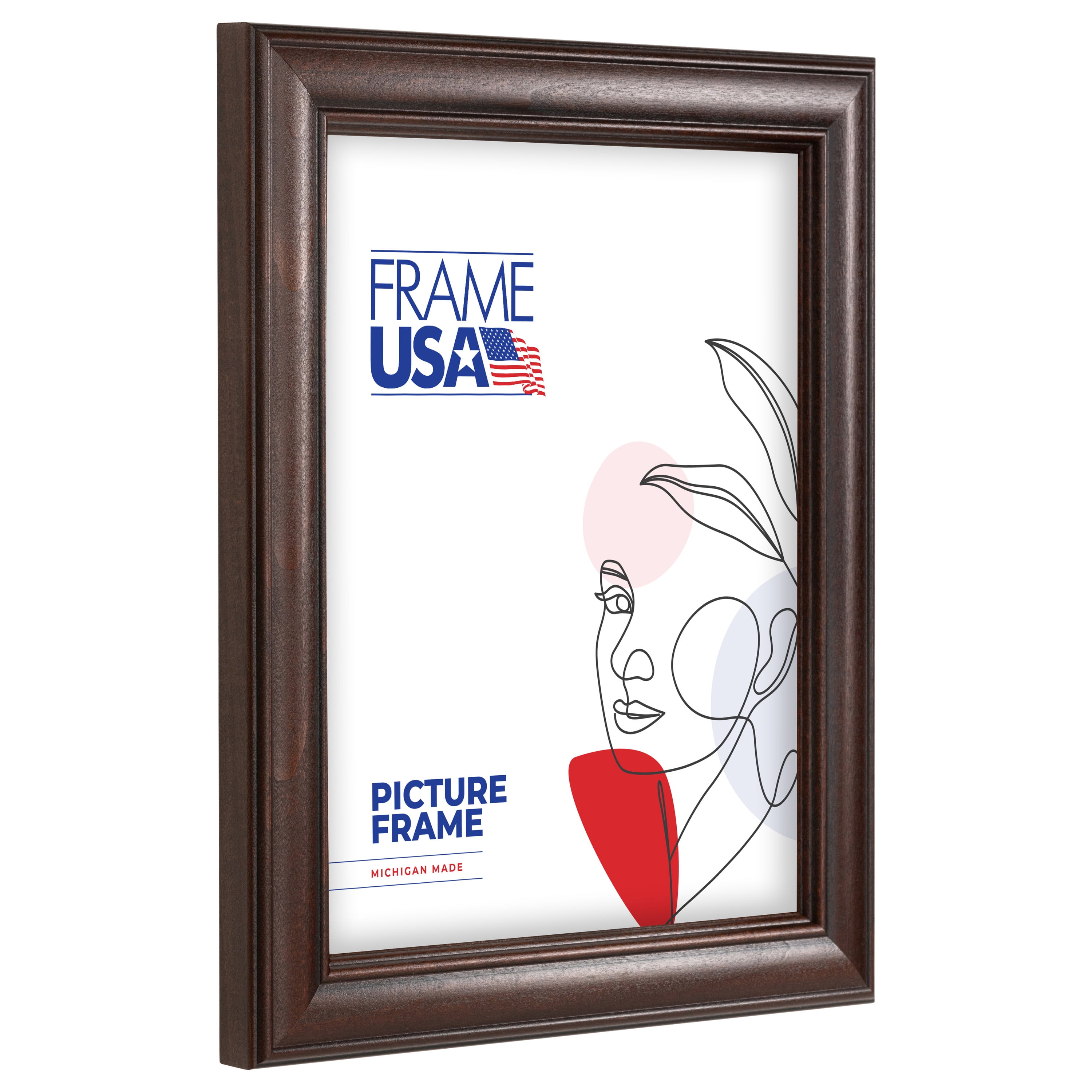 18x24 Picture Frame – Red Americana Style 59504-934, 1.25 Inch Wood Moulding, Includes Plexiglass and Backing –&nbsp;Wall Display Frame for Art, Posters, or Photos – Frame USA