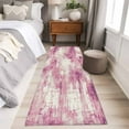 thumbnail image 4 of 2'x6' Rug Runners for Hallways Kitchen, Pink Ombre Non Slip Entryway Beside Floor Carpet Runner, Gradient Abstract Art Vintage Washable Laundry Room Bedroom Throw Rugs Mat for Family Pet, 4 of 8