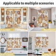 thumbnail image 5 of Geometric Flower Kitchen Curtains Window Panels, Vintage Country Floral Orange Grey on Linen Insulated Window Treatment Curtain, Grommet Curtains for Bedroom/Living Room/Bathroom, 2 Piece 42"Wx45"L, 5 of 8