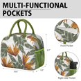thumbnail image 3 of Exotic Tropical Plant Lunch Bag – Leafy Botanical Pattern, Insulated Cooler Tote for Outdoor and Office Use, 3 of 6