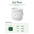 thumbnail image 3 of LE TAUCI Orchid Pot, 6.5 Inch Ceramic Planter with Drainage Hole and Saucer, White Indoor Plant Pot for Repotting(Plant not included), 3 of 8