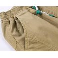 thumbnail image 6 of shoper Boys Cargo Pants Size 10-12 Loose Fit with Drawstring Pull-On Comfy Trousers Lounge Pants Pants for Spring Summer Kids Khaki 150, 6 of 6