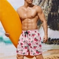 thumbnail image 2 of XYZCANDO Strawberry Couple Matching Beach Set Men's Board Shorts & High Waisted Tummy Control Women's Bikini Set Hawaiian Style Vacation Swimwear His and Hers Beach Outfit, 2 of 6
