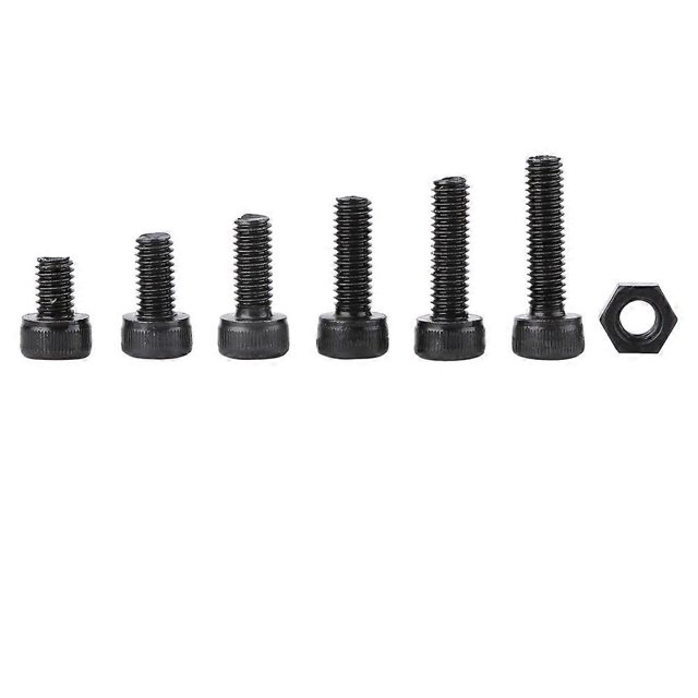 Paquete de 240 tornillos y pernos hexagonales M4 Yashi tornillos con brida de Acero al carbono kit surtido de Tuercas