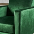 thumbnail image 4 of Noble House Remy Standard Velvet Push Back High Leg Recliner, Green, 4 of 8