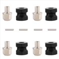 thumbnail image 1 of 4 Adaptadores de Transmisión de Cubo de Rueda Hexagonal de 12 Mm, Acoplador Combinador de Extensión de 12 mm para 1/10 RC Car Crawler SCX10 D90, Negro, 1 of 5